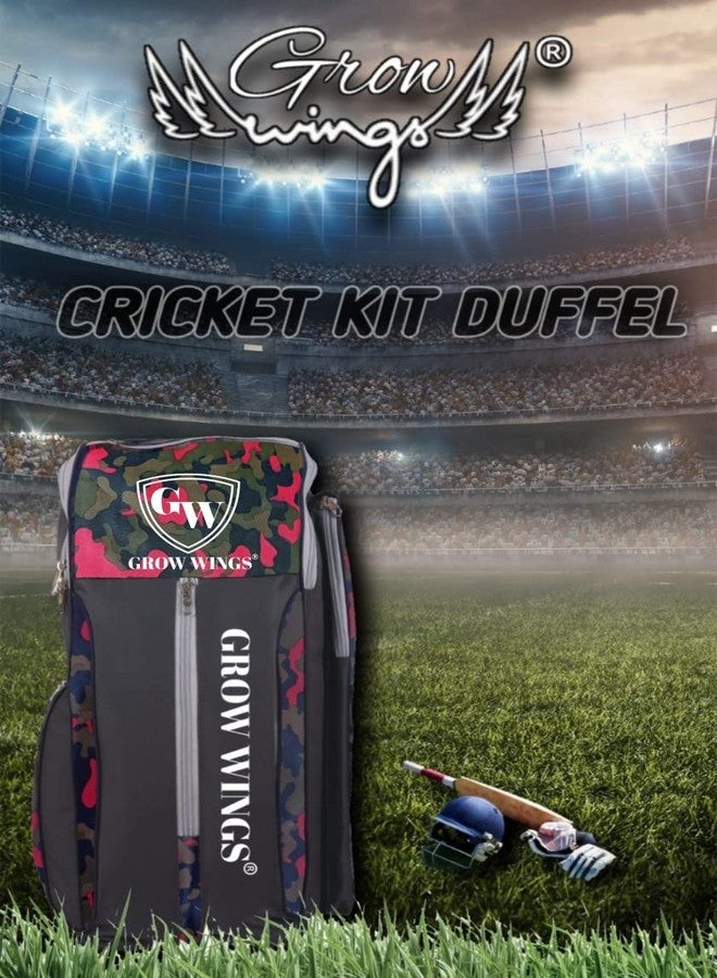 Grow wings Red Cricket Kit Bag Unique Design with Smooth Fabric Cricket Kit Bag - Image 4