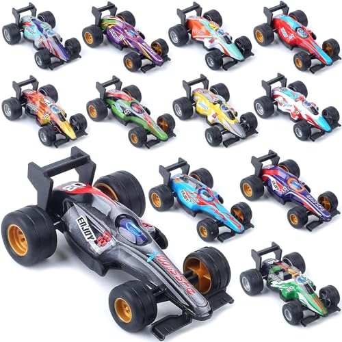 ZOHANINDL Pull Back Cars Toy Model Set 12Pack 143 Small Race Cars Wind up Racing Car Easter Stuffing Cake Tops for Toddlers Kids Ages 2 3 4 5 6 7 8 Boys and Girls Birthday Party Favors - Image 1