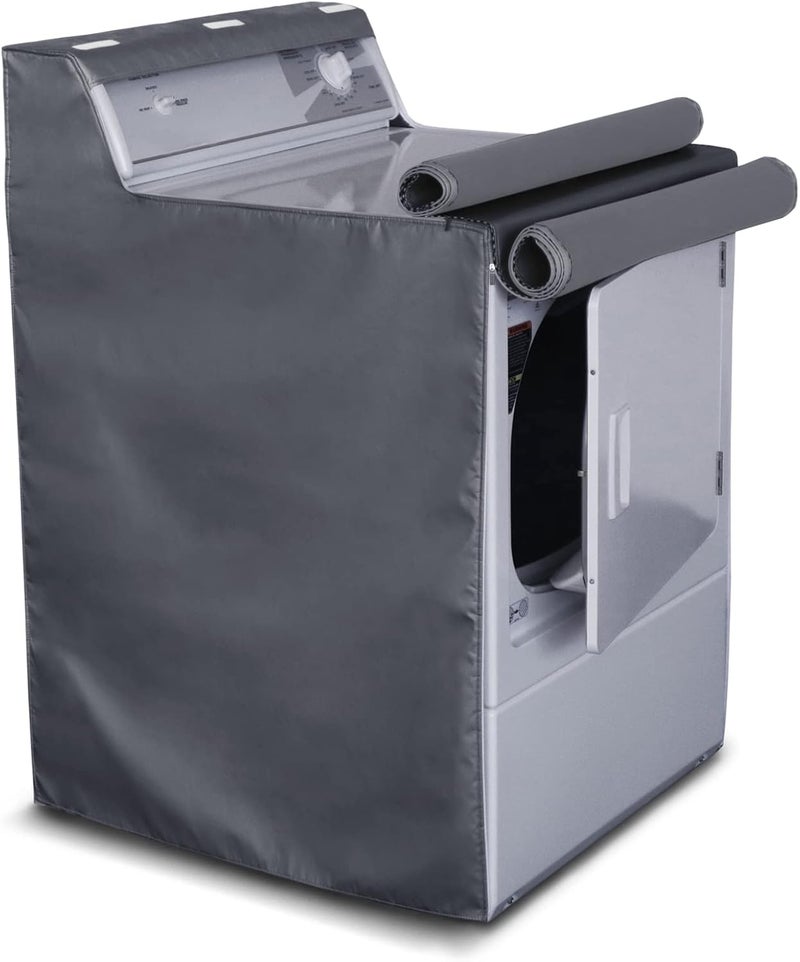 AKEfit Washing Machine Cover, Zipper Design,Fit for Outside Top or Front Load Washer/Dryer Waterproof Dustproof Sunproof W29”D28”H43” - Image 1