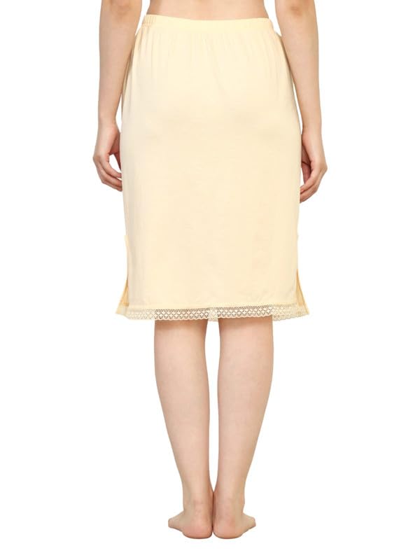 TIZEE Cotton Under Skirt for Women Skin Soft & Breathable Slip Skirt for Saree, Dresses & Layering Anti-Static Comfortable Fit Size S - Image 1