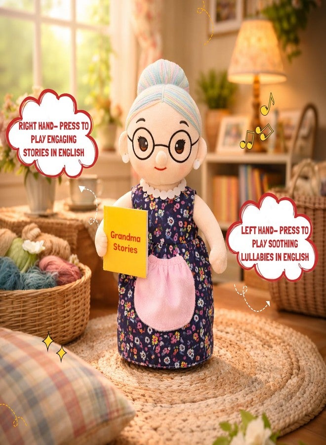 Panda's Box Storyteller Grandma Plush Toy (English Audio) | As Seen on Shark Tank | Story & Lullaby Soft Toy | Hindu Sanskar & Bedtime Comfort | Non-Toxic, Safe & Huggable for Babies & Kids | 33 CM - Image 3
