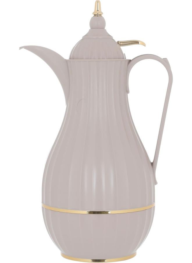 Alsaif Plastic Thermos (Dallah Tamim) 0.60 Liters Light Brown 