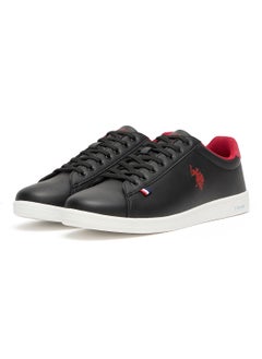 Men's Black Low-Top Sneakers - Bold Lace-Up Style, Comfortable Casual Footwear - pzsku/ZBB46FA5E181DDFFBA4A2Z/45/_/1730825667/42d99fa6-18f2-4d1f-8adf-ec36473e871d