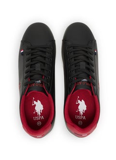 U.S. Polo Assn. Men's Black Low-Top Sneakers - Bold Lace-Up Style, Comfortable Casual Footwear  - Image 5