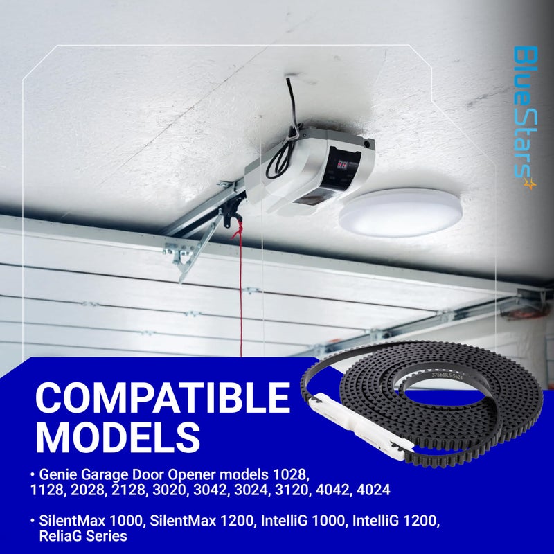 BlueStars Upgraded 37561R.S Belt for 7FT Garage Door - Compatible with Genie 1028 1128 2028 2128 3020 3042 3024 3120 Silentmax 1000 1200 Intellig 1000 1200-223'' Garage Door Opener Belt Replacement - Image 4