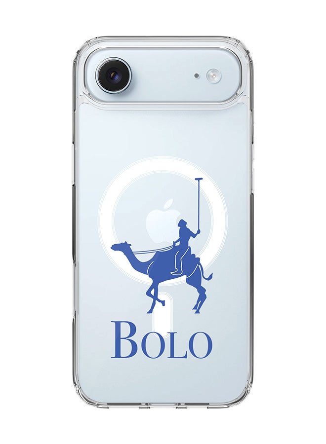 Stylizedd Classic Clear MagSafe Case for iPhone 17 Air , Hybrid Soft Case Flexible Edges Anti Drop TPU PC Gel Thin Transparent Cover [ Designed for iPhone 17 Air ] - BOLO Orange