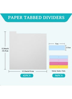 Caydo 42 Pieces Scrapbook Tabbed Dividers Plastic Clear Scrapbook Paper Dividers With 56 Pieces Sticky Index Tabs For Dividing 12 X 12 Inch Scrapbook Paper Cardstock  - Image 2