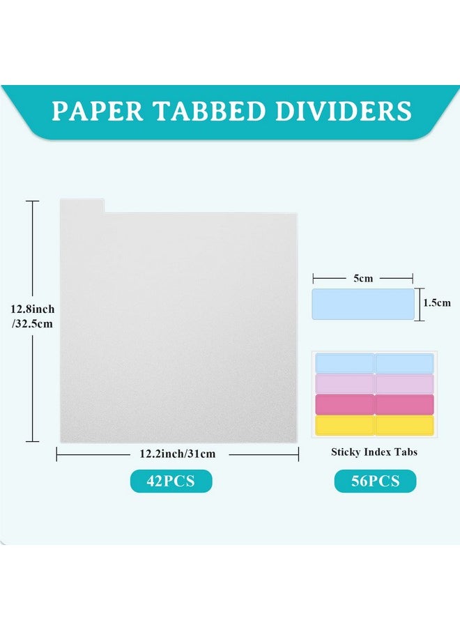 Caydo 42 Pieces Scrapbook Tabbed Dividers Plastic Clear Scrapbook Paper Dividers With 56 Pieces Sticky Index Tabs For Dividing 12 X 12 Inch Scrapbook Paper Cardstock  - Image 2