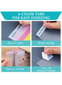 Caydo 42 Pieces Scrapbook Tabbed Dividers Plastic Clear Scrapbook Paper Dividers With 56 Pieces Sticky Index Tabs For Dividing 12 X 12 Inch Scrapbook Paper Cardstock  - Image 4