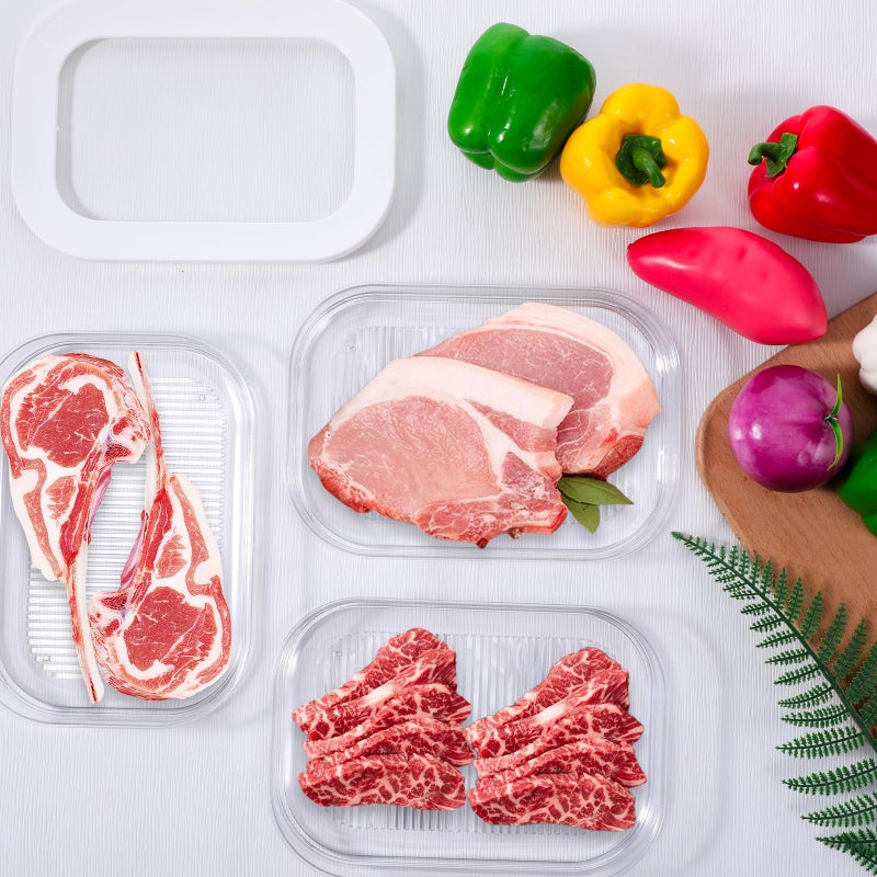 Qulkws 6 Pcs Deli Meat Container for Fridge Stackable Bacon Cheese Container Lunch Meat Food Storage Boxes with Lid for Cold Cuts, Cheese, Lunchmeat, Salami - Image 5