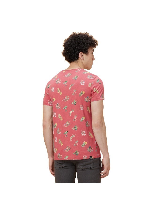 Being Human Mens Mineral Red Round Neck Short Sleeve T-Shirt - Image 4