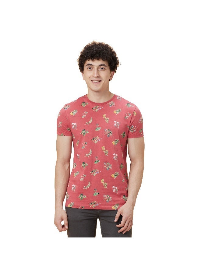Being Human Mens Mineral Red Round Neck Short Sleeve T-Shirt - Image 3