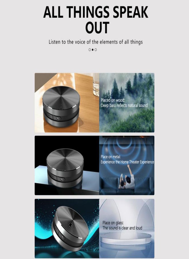 MT100 Bone Conduction Speaker Smart BT 5.1 True Wireless Speakers with 360° Stereo Sound Portable Speaker with Suction for Home Travel - Image 5