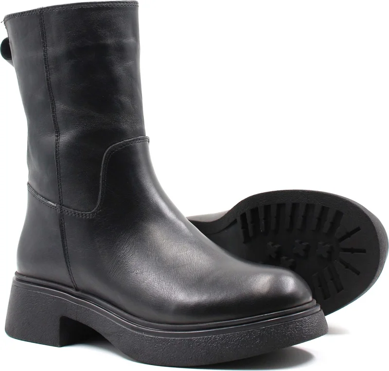 فاست ستيب Leather Fur Women's Classic Boots 124KZA2415