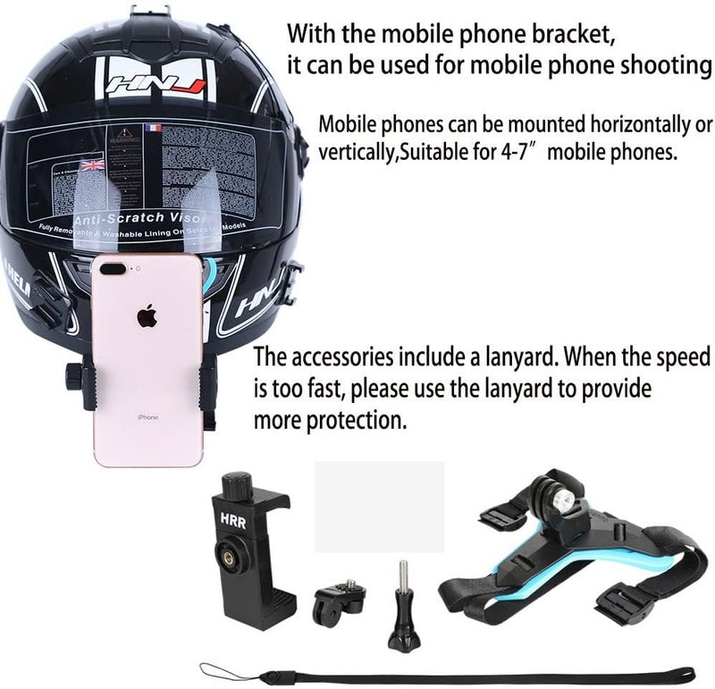 PellKing Helmet Chin Mount for Mobile Phone and GoPro - Motorcycle Strap Holder - Image 5