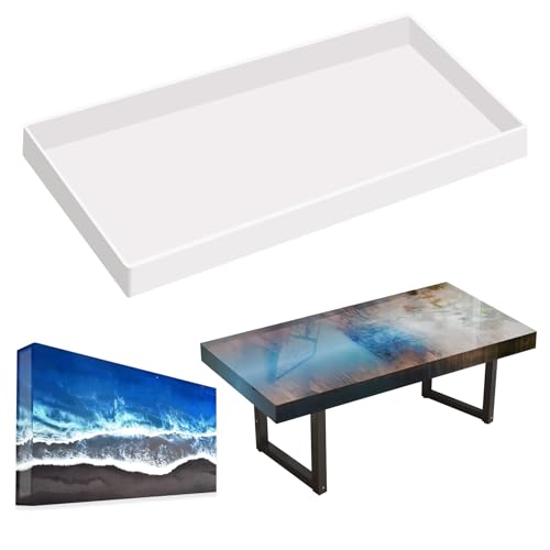 Vehipa Extra Large Epoxy Resin Mold 22.63x11.81x1.38in, Reusable Resin Molds for River Table, Coffee Table, Trays, Cutting Boards, DIY Resin Art - Image 1