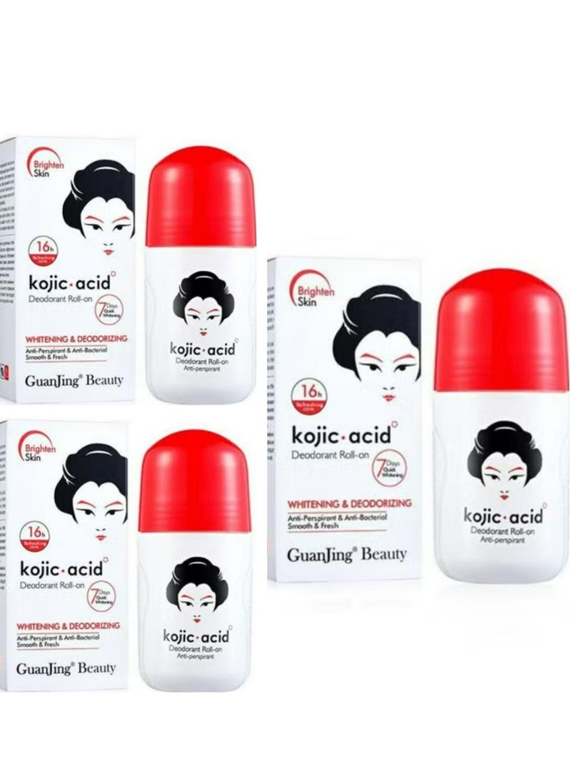 جوانجينج مزيل عرق بحمض الكوجيك رول أون 50 مل 3 قطع - Image 1