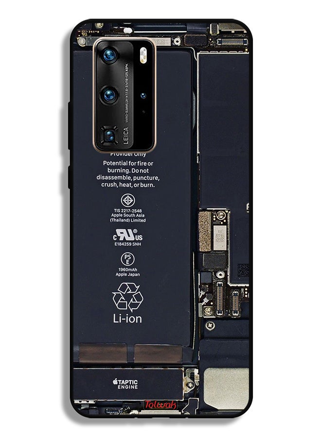 Tolwak غطاء حماية واقٍ لهاتف هواوي P40 برو 5G بنمط دائرة الهاتف - Image 2