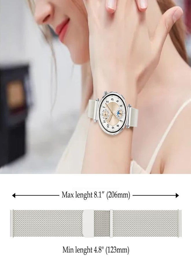DEALELE Straps Compatible with Samsung Galaxy Watch 7/6/5/4 40mm/44mm/Huawei Watch GT5 Pro 42mm/GT5/GT4 41mm/Garmin Venu 3S, 18mm 20mm Stainless Steel Milanese Mesh Strap for Women Men, 18mm - Image 5