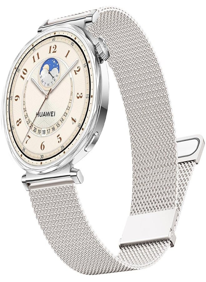 DEALELE Straps Compatible with Samsung Galaxy Watch 7/6/5/4 40mm/44mm/Huawei Watch GT5 Pro 42mm/GT5/GT4 41mm/Garmin Venu 3S, 18mm 20mm Stainless Steel Milanese Mesh Strap for Women Men, 18mm - Image 1