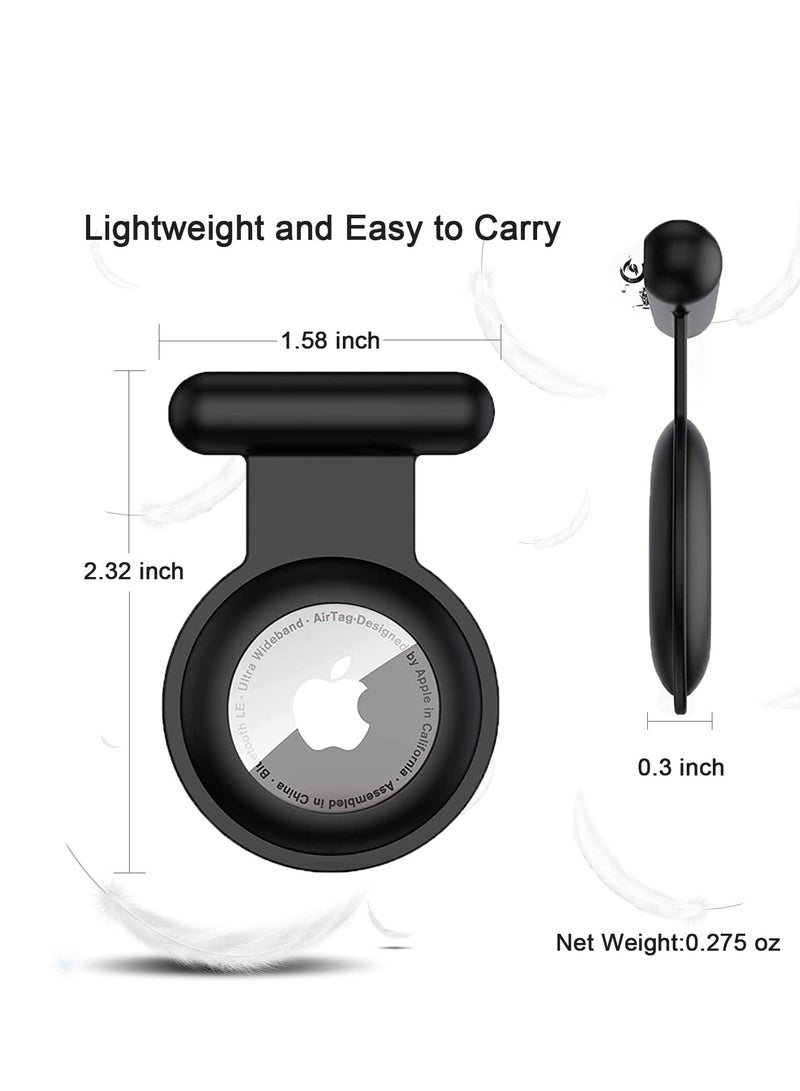 Silicone Airtag Case with Invisible Pin, Hidden for Apple Airtag Protective Cover for Clothing Backpack Luggage (White/Grey/Black/Blue)  - Image 4