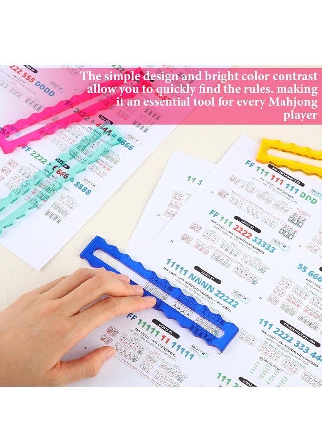 4 Pack Colorful Acrylic Mahjong Guide Line Finder Helper - Image 5