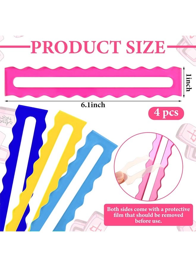 4 Pack Colorful Acrylic Mahjong Guide Line Finder Helper - Image 2
