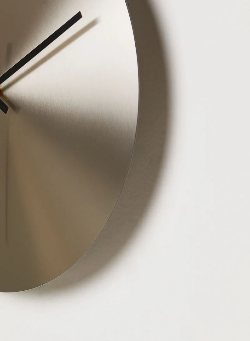 Noire Edit Silver Steel Wall Clock