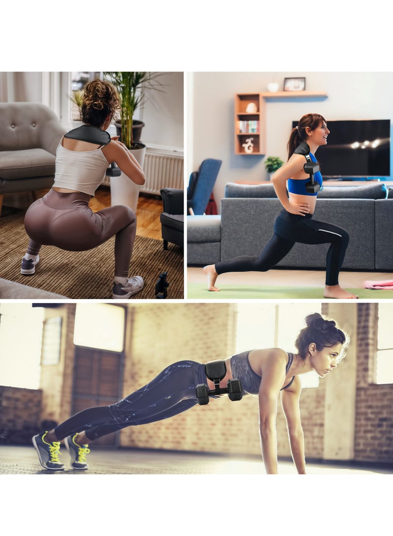 KASTWAVE حزام مزدوج سميك مبطن لعضلات الورك - حزام دعم جسر الأرداف من الجلد غير القابل للانزلاق للدمبلز، والكيتلبلز، وألواح الإمساك | قفل من الفولاذ المقاوم للصدأ لتمارين الأرداف في المنزل أو صالة الألعاب الرياضية - Image 4