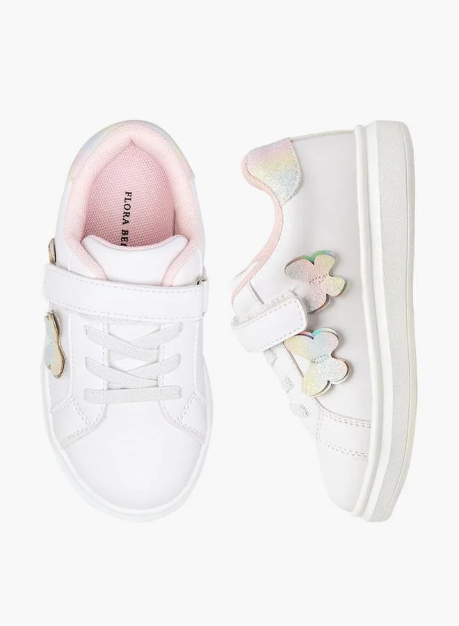 Flora Bella By Shoexpress Girls Hook And Loop Ankle Sneakers