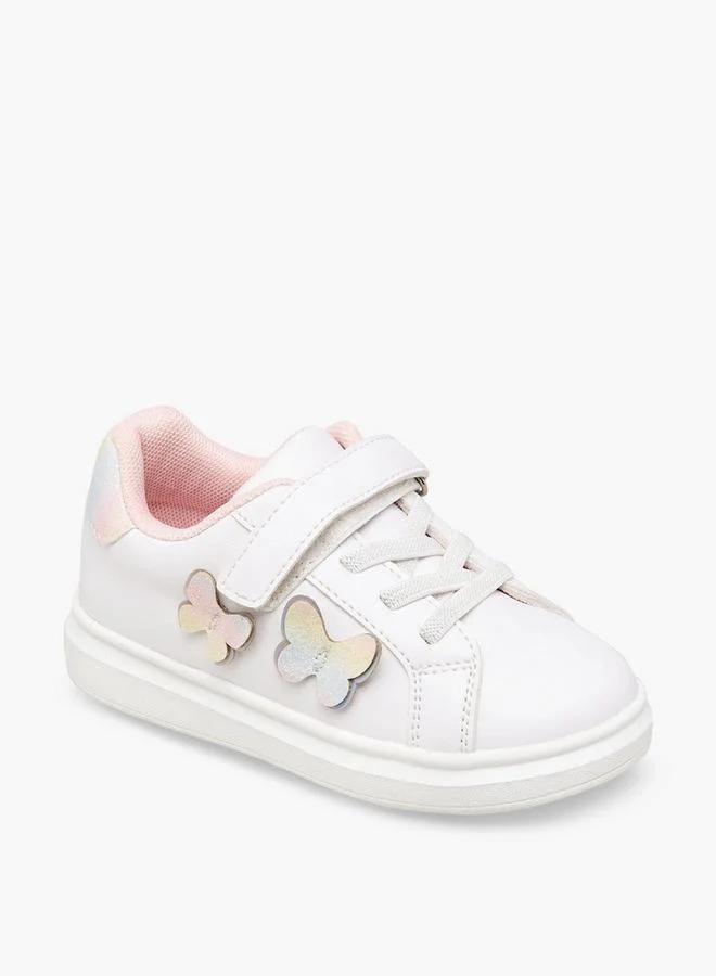 Flora Bella By Shoexpress Girls Hook And Loop Ankle Sneakers