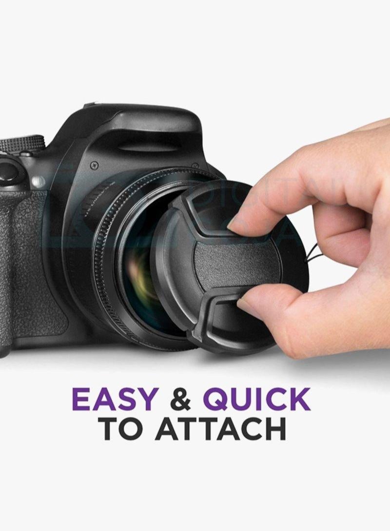 Coopic 2 x 52mm Lens Cap Front Cover Protector Snap On Center Pinch for Camera Canon Nikon Sony DSLR  - Image 4