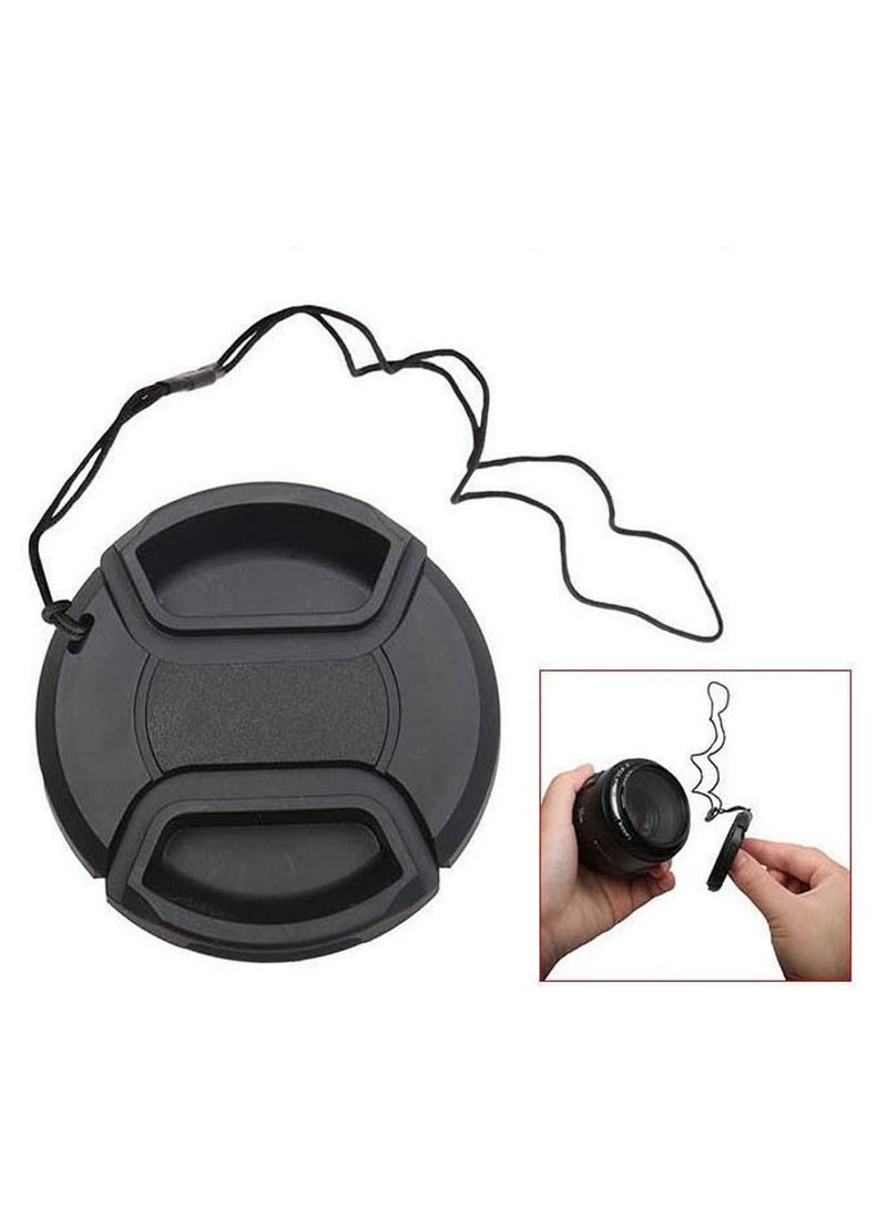 Coopic 2 x 52mm Lens Cap Front Cover Protector Snap On Center Pinch for Camera Canon Nikon Sony DSLR  - Image 2