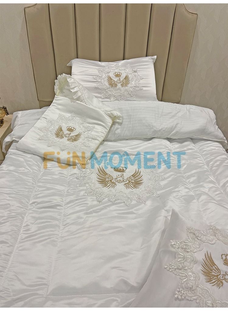 FUN MOMENT Golden Embroidered Baby Bedding Set  - Image 2