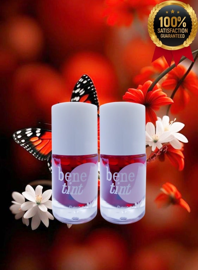 Bene 2 Pieces Bene Tint Daroge Lip Gloss Rose Red 12ML - Image 1