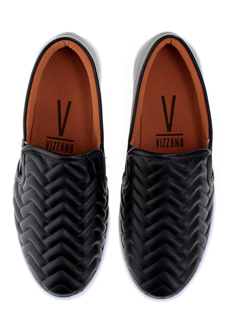 VIZZANO Black Ladies Casual Slip-On Shoes – Lightweight & Comfortable Everyday Footwear for Women | Best Price UAE