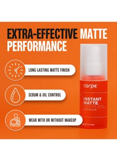 Carpe Carpe Matte Setting Spray Mist ~ NEW~ Instant Matte Setting Spray for Sweat & Oil Control - Ideal Setting Spray for Oily Skin - Lightweight Matte Finishing Spray For Makeup w/o Compromising Comfort  - Image 4