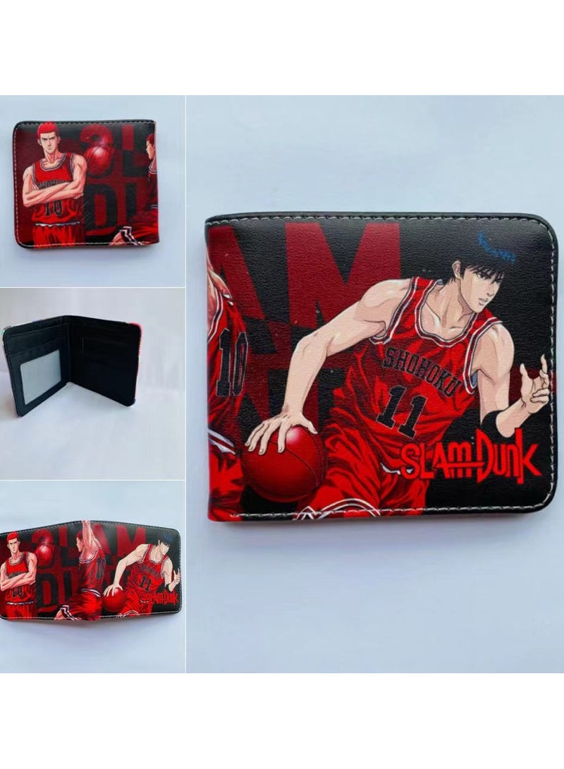 KUYING Slam Dunk, Student Card Bag, Leather Wallet 