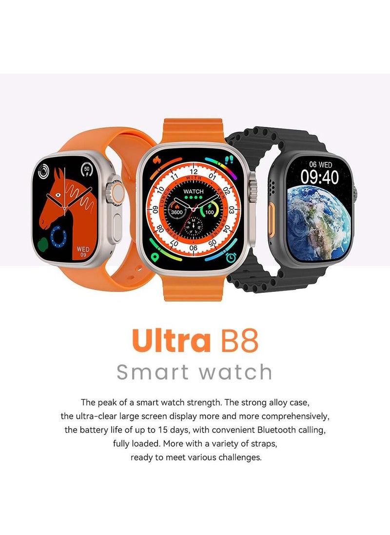 Brave - Ultra Smart Watch 2.1" Screen Bluetooth Call Music Heart Rate IP67 Waterproof, Voice assistant, NFC access control, ECG, Blood pressure, Blood oxygen, 49mm Android and iOS Compatible - Image 1