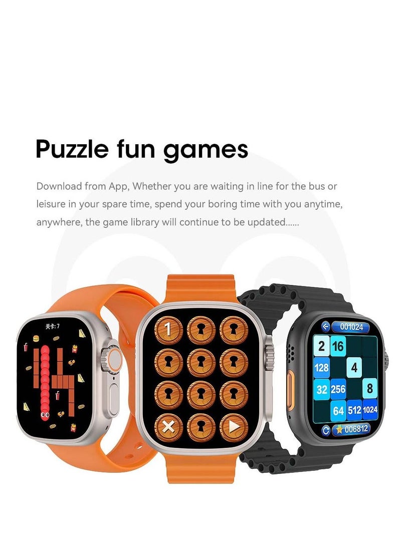Brave - Ultra Smart Watch 2.1" Screen Bluetooth Call Music Heart Rate IP67 Waterproof, Voice assistant, NFC access control, ECG, Blood pressure, Blood oxygen, 49mm Android and iOS Compatible - Image 1