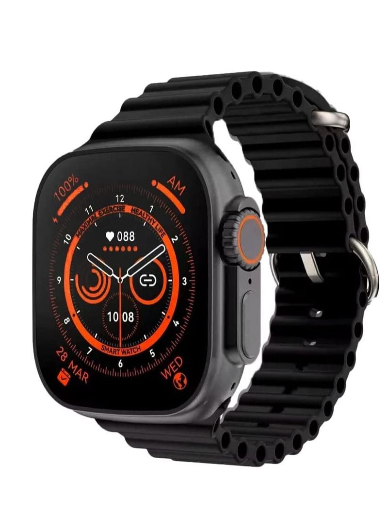 Brave - Ultra Smart Watch 2.1" Screen Bluetooth Call Music Heart Rate IP67 Waterproof, Voice assistant, NFC access control, ECG, Blood pressure, Blood oxygen, 49mm Android and iOS Compatible - Image 1