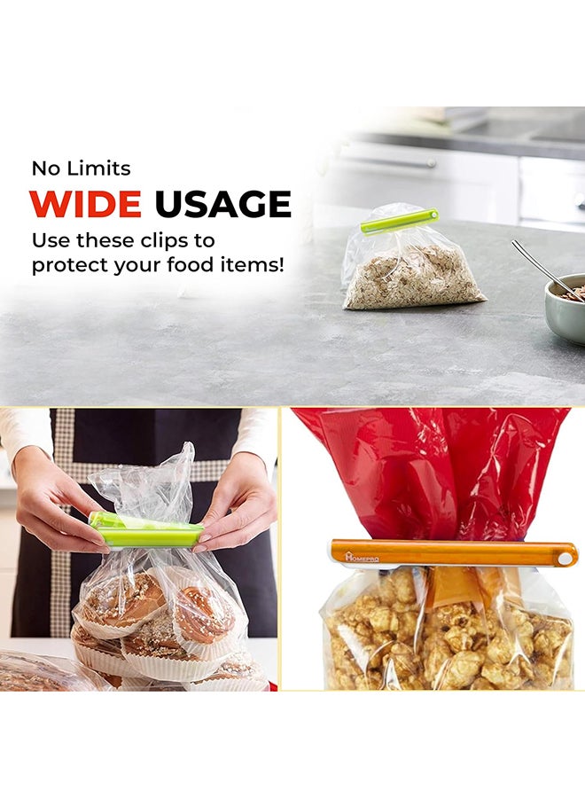 Home Pro 3 Pieces Colourful Bag Clips Food Bag Sealing Clips Bpa Free Air Tight Seal Grip Food Bags - Multicolour - Image 5