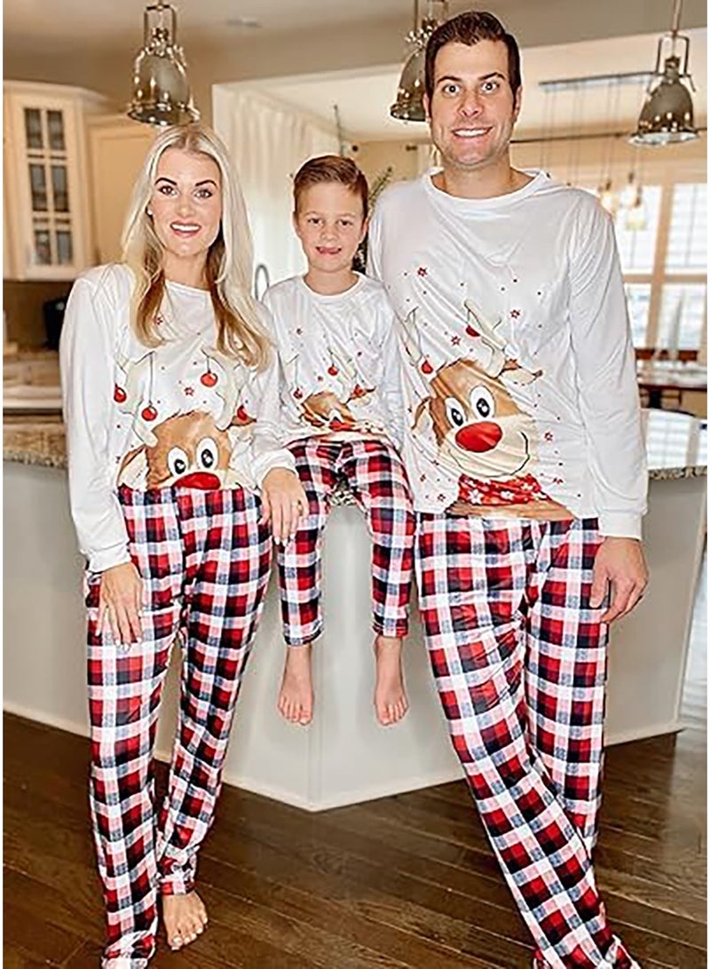 VUCATIN Children's Family Matching Pajamas Holiday Matching Clothing Long-Sleeved Parent-Child Pajamas for Home Suitable for Women Men Children and Pets (Baby Size) - Image 4