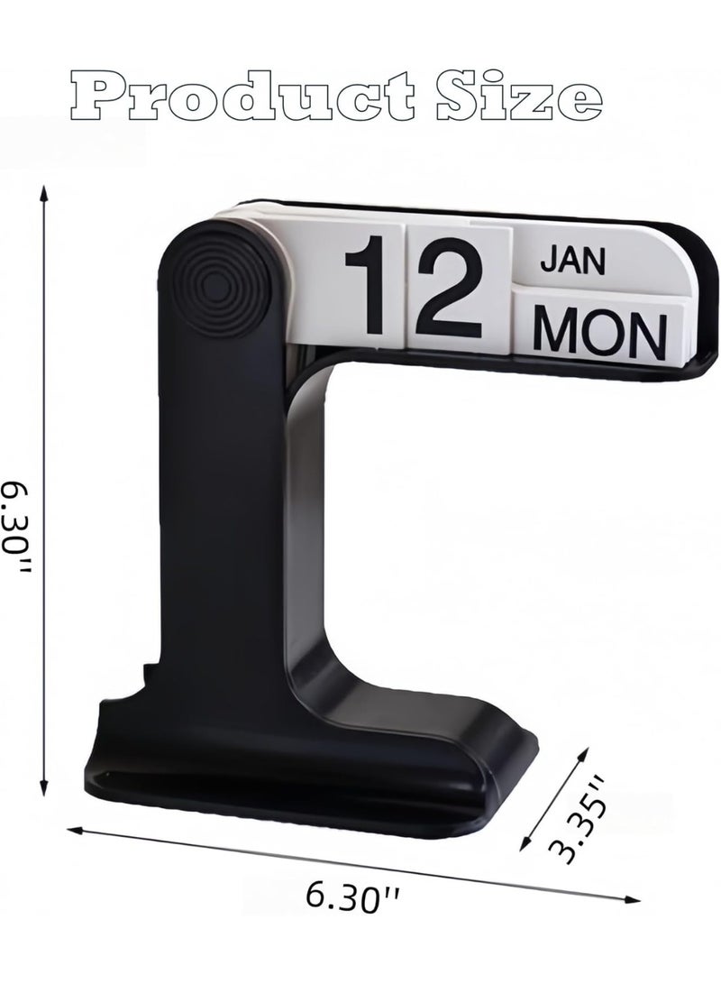 NANAO تقويم دائم قابل للإعادة، تقويم مكتبي عتيق للاستخدام في غرفة المعيشة أو المكتب أو المتجر أو بار الديكور لعرض الأسبوع والشهر واليوم - Image 3