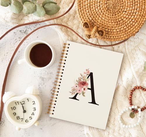 OXW Personalized Custom Initial A Notebook Journal, Customized Gifts for Women Teen Girls Coworkers Friends, Personalized Monogrammed Gifts for Women, Cute Girly Gifts for Teenage Girls(5.5'' X 8.3'') - Image 3