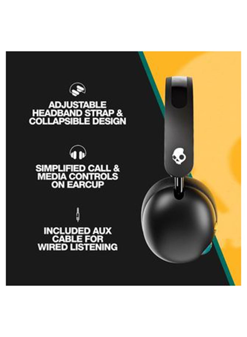 Skullcandy Grom Over-Ear Wireless Headphones For Kids, 45 Hr Battery, Volume-Limiting, Works With iPhone Android And Bluetooth Devices Black - Image 2