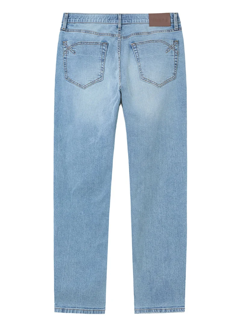 GIORDANO  Men’s Skinny Taper Stretch Denim Jeans with Elastic Waist for Men | Best Price UAE