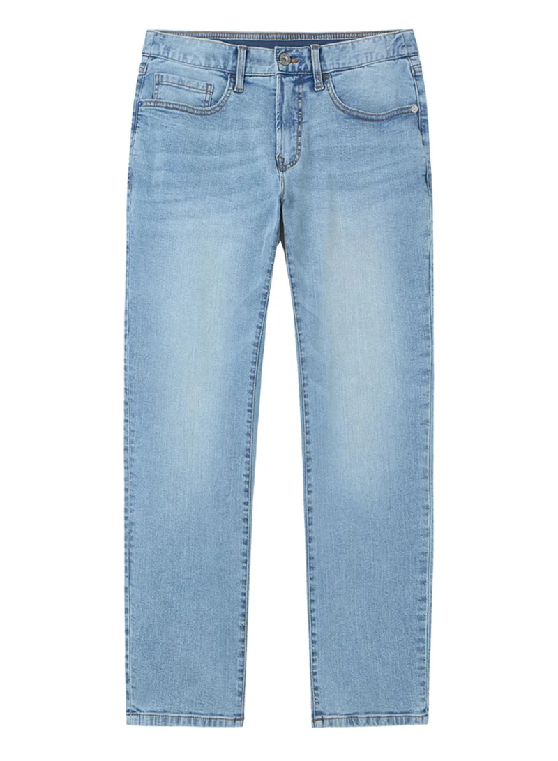 GIORDANO  Men’s Skinny Taper Stretch Denim Jeans with Elastic Waist for Men | Best Price UAE