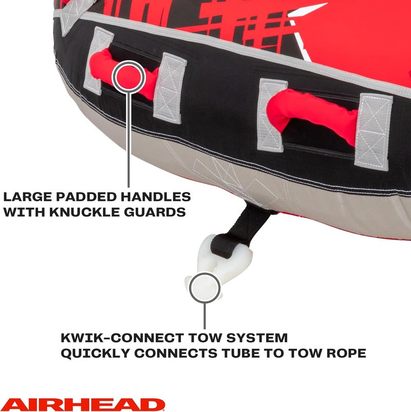Airhead GForce Inflatable Towable Tube  24 Rider Models  Dual Tow Points  Full Nylon Cover  KwikConnect  Patented Speed Valve  Boat Tubes and Towables - Image 4