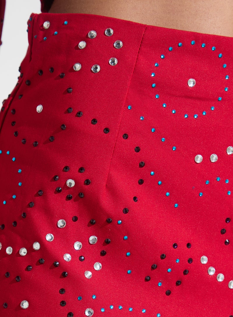 Never fully Dressed Red Gem Shorts  - Image 3